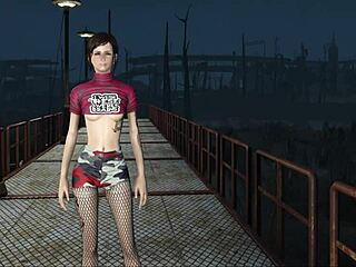 I found cute brunette fashion in Fallout 4