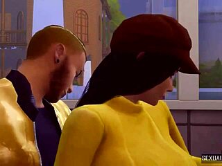 Piano teacher seduces student into raw fucking during class animation