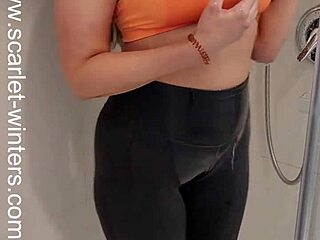 Beauty Glows in Shower Scene