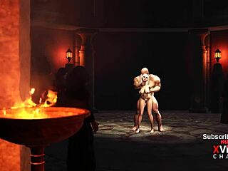 Blonde virgin in castle thrill