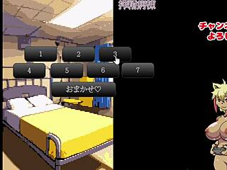 hentai game tease with busty dot art