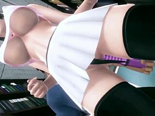 How does an Asian babe stun with deepthroat in 3D?