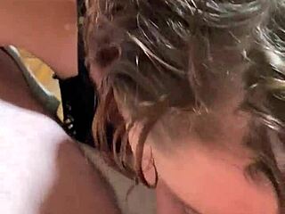 Sasha rose pleasing her man with skilled blowjob