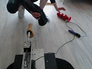 Brutal machine anal pounding hard