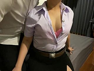 Thai college love with strong charm