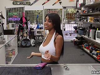 Busty Ebony Teen’s Emotional Cash Deal