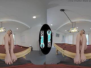 wetvr billiards tease ends with her pussy soaked in vr