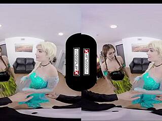 my frozen xxx cosplay vr blowjob felt so real