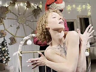Curly hair sparked wild orgy fun