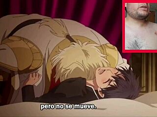Titan dominates young submissive in rough anime