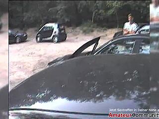 swinger couple fucked by guys in parking