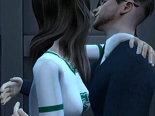 Teen cheerleader seduces her hot professor