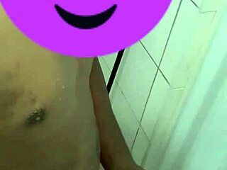 my boy jerking off in bathroom after shower