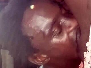 Ebony Teen's Wild Tongue Play
