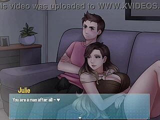 Milf’s fierce cartoon blowjob in house chores