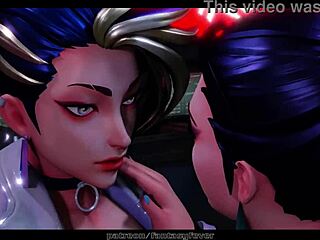 K da girls lesbian pussy licking in 3d hentai
