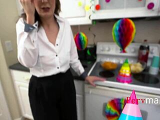 Stepson's taboo birthday fuck with milf in pov