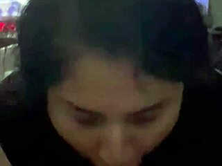 Wife sucks till I cum on her face