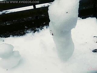 japanese white cat myaa’s snow sculpture art
