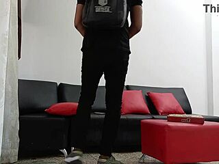 Teen bent over fucked by delivery guy