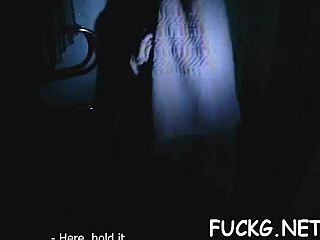 Guy in glasses bangs slut rough