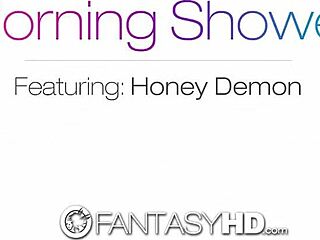FantasyHD - Showering Honey Demon Craves That Cock