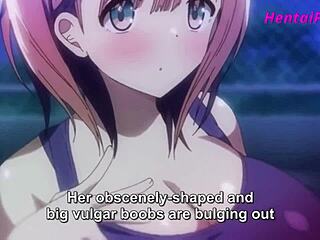 Anime beauty drenched in passion