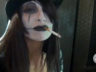 Gothic beauties with smoking allure