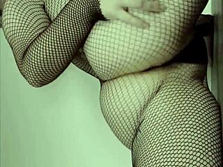 Fishnet Babe Spanked Up Close