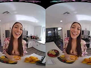 vrallure juicer brunette fingering her tight ass