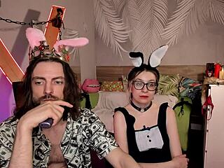 Cute Young Couple Streams Raw Bedroom Fun