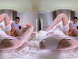 Sasha Rose fingers herself hard in VR