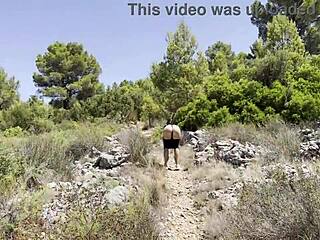 Young MILF Teases On Public Hike