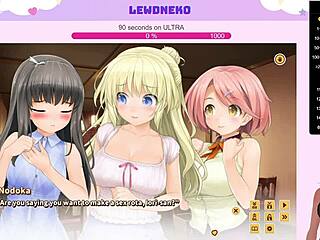 Vtuber Lewdneko plays Love Cubed with loud moans