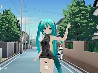 Miku’s Bold Dance in Tight Dress for 3D Comic Fans