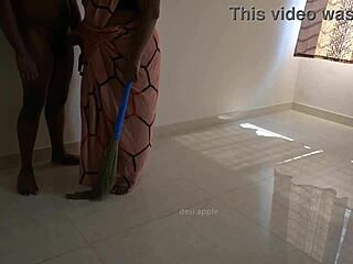 my tamil maid jerks me off during work