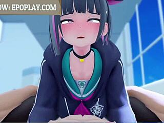 Kyouyama Kazusa’s Fierce Blowjob In Blue Archive Anime
