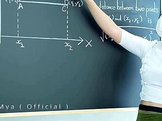Teacher's Curves Worshipped in Hot Class