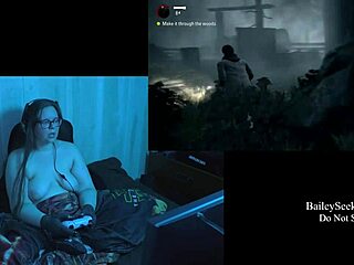 Naked BBW Brunette Plays Alan Wake Part 3