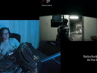 Naked BBW Brunette Plays Alan Wake Part 3
