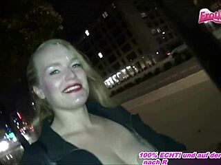 Blonde Milf’s Daring Public Facial Walk Tease