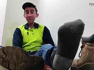 Step gay dad escapes into foot fetish