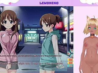 My vtuber lewdneko masturbates in anime game