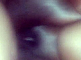 Squirt queen shows juicy ebony pussy close up