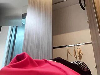 Spy cam catches my steamy stepsister unaware