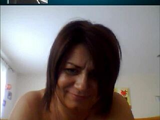 italian mature woman teasing on skype
