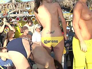 Coeds Strip at Spring Break