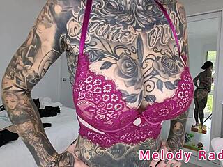melody radford’s black and purple bikini haul