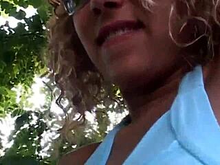 Milf’s Public Orgasm with Stranger on Street