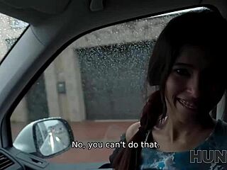 POV Latina Heat in a Car